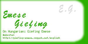 emese giefing business card